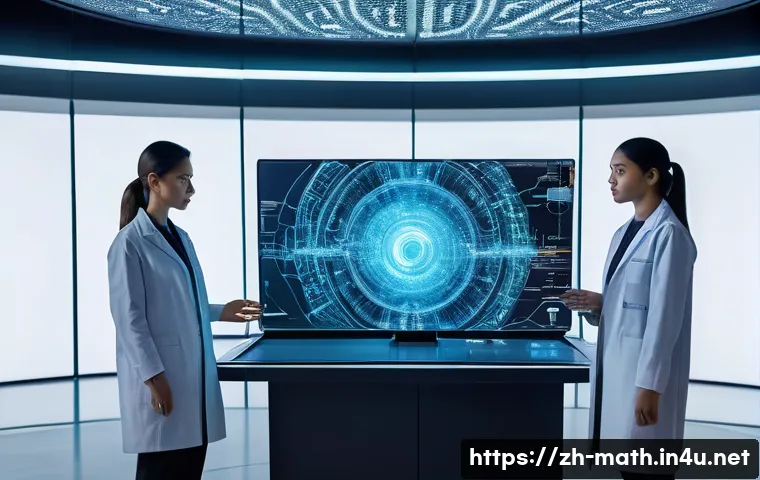 고차 미분방정식의 해법 - **Prompt:** A visually stunning, futuristic research laboratory. In the center, a large, transparent...