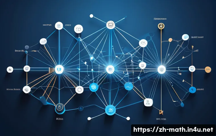 그래프 이론 기초 - A detailed digital illustration of a complex social network graph, featuring both directed and undir...