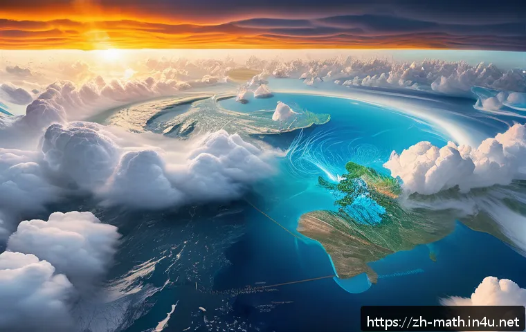 비선형 동역학 시스템 - A highly detailed and realistic illustration of a chaotic weather system showcasing the butterfly ef...